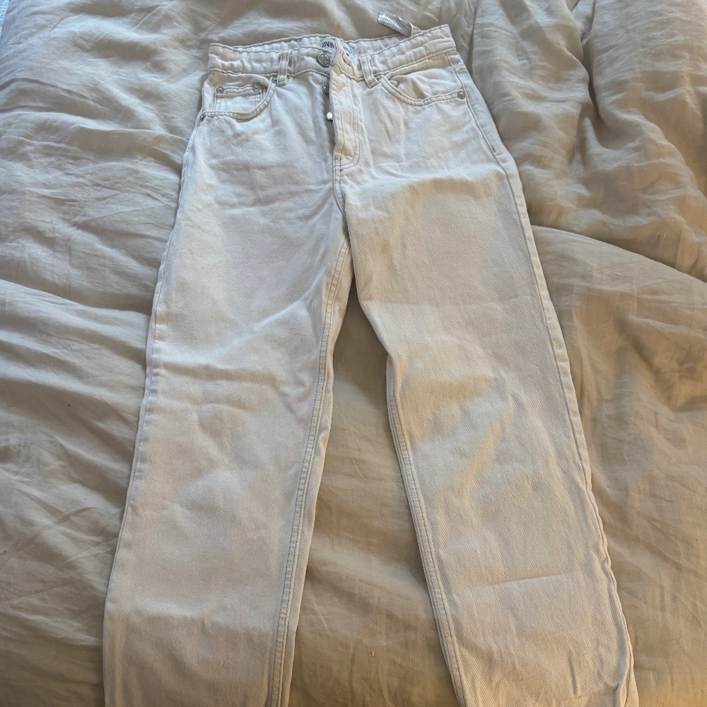Zara Cream Jeans